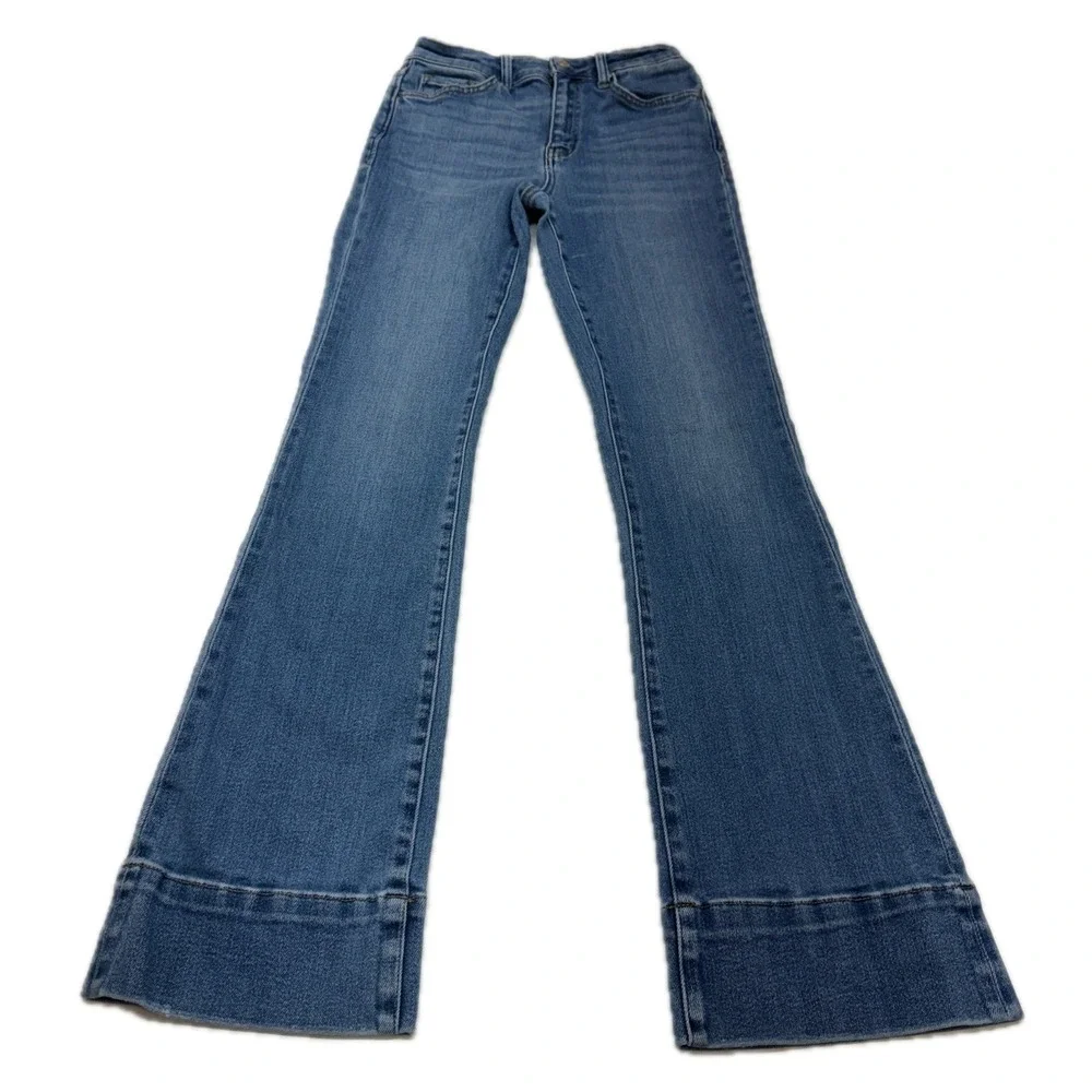 Vervet Jeans Women 26 Blue Flare Retro Boho Wide Leg Denim